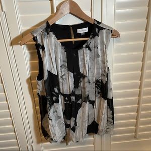 CALVIN KLEIN flowy sleeveless shell top size M